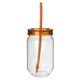 aerial view a orange fiesta mason jar tumbler - 22 oz, image 1 of 2