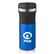 aerial view a blue malmo 16 oz stainless steel travel tumbler with multiple color choices, image 1 of 2