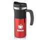 aerial view a red 16 oz malmo travel mug, image 1 of 6