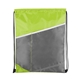 aerial view a lime green drawstring with gray front pocket, image 1 of 3