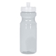 aerial view a translucent clear with clear lid 24 oz poly - clear(tm) fitness bottle, image 1 of 3