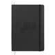 aerial view a black karst 5.5 x 8.5 stone soft bound notebook, image 1 of 8