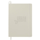 aerial view a beige karst 5.5 x 8.5 stone soft bound notebook, image 1 of 8