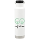 aerial view a white klean kanteen eco insulated classic 20 oz - loop cap, image 1 of 5