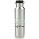 aerial view a silver klean kanteen eco insulated classic 20 oz - loop cap, image 1 of 6
