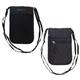 aerial view a black aeroloft(r) jet black safety organizer neck wallet, image 1 of 2