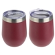 aerial view a burgundy senso(r) classic 10 oz vacuum insulated stainless steel wine tumbler, image 1 of 2