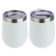 aerial view a white senso(r) classic 10 oz vacuum insulated stainless steel wine tumbler, image 1 of 2