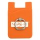 a orange silicone wallet with ring