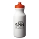 a orange full color sports water bottle - 20 oz. - white
