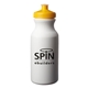a yellow full color sports water bottle - 20 oz. - white