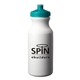 a teal full color sports water bottle - 20 oz. - white