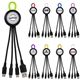 a group of clearview light up loop 3- in -1 charging cable