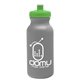 a silver gray bottle & lime green lid 20 oz the omni color bike bottle with push pull lid