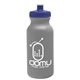 a silver gray bottle & navy blue lid 20 oz the omni color bike bottle with push pull lid
