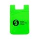 a green silicone cell phone wallet