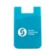 a teal silicone cell phone wallet