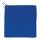 aerial view a royal blue microfiber golf towel 12 x 12, image 1 of 8