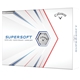 aerial view a white callaway supersoft golf ball, image 1 of 2