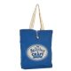 a royal blue/natural 11.5 oz portland button - up canvas tote