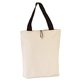 aerial view a natural/black 11.5 oz portland button - up canvas tote, image 1 of 4