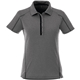 aerial view a heather dk charcoal/black smk (988) womens macta short sleeve polo, image 1 of 4