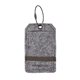 a slate gray poplar felt luggage tag