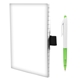 aerial view a custom notebook & lime pen 4 x 6 perfect paper cover notebook with pen, image 1 of 2