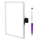 aerial view a custom notebook & purple pen 4 x 6 perfect paper cover notebook with pen, image 1 of 2