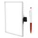 aerial view a custom notebook & red pen 4 x 6 perfect paper cover notebook with pen, image 1 of 4