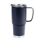 aerial view a navy 30 oz lisbon stainless steel tumbler, image 1 of 3