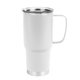aerial view a white 30 oz lisbon stainless steel tumbler, image 1 of 3