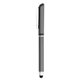 aerial view a metallic charcoal haiden aluminum stylus pen, image 1 of 3