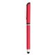 aerial view a metallic red haiden aluminum stylus pen, image 1 of 3