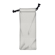 a white 6 w x 15.5 h wine drawstring bag