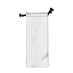 a white 6 w x 15.5 h wine drawstring bag