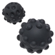 aerial view a black push pop bounce ball, image 1 of 2