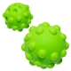 aerial view a green push pop bounce ball, image 1 of 2