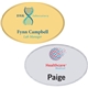 a group of seattle metal name badge (standard size 1-11/16 x 2-9/16 oval