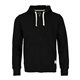 aerial view a black mix (997) mens paddlecreek full zip fleece hoodie with hidden pocket, image 1 of 4
