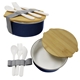 aerial view a blue campfire circle bento box, image 1 of 2