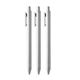 a metallic silver (black ink) soft touch gel tip jotter pens - multicolor magic