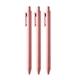 a metallic rose gold (black ink) soft touch gel tip jotter pens - multicolor magic