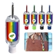 a group of pride 75 ethanol hand sanitizer with carabiner