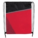 aerial view a red good value(tm) footprints drawstring backpack, image 1 of 2