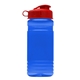 a blue bottle & frost infuser basket & red lid groove 20 oz tritan(tm) infuser bottle with flip lid and tritan(tm) infuser