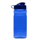 aerial view a blue bottle & frost infuser basket & reflex blue lid groove 20 oz tritan(tm) infuser bottle with flip lid and tritan(tm) infuser, image 1 of 2