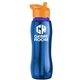 a blue bottle & orange lid & violet accent collar slim grip - 25 oz tritan(tm) bottle with flip straw lid and accent collar