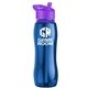 a blue bottle & violet lid & violet accent collar slim grip - 25 oz tritan(tm) bottle with flip straw lid and accent collar