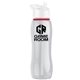 a clear bottle & white lid & red accent collar slim grip - 25 oz tritan(tm) bottle with flip straw lid and accent collar